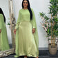Cape Shawl Dress - Silk Chiffon  - green