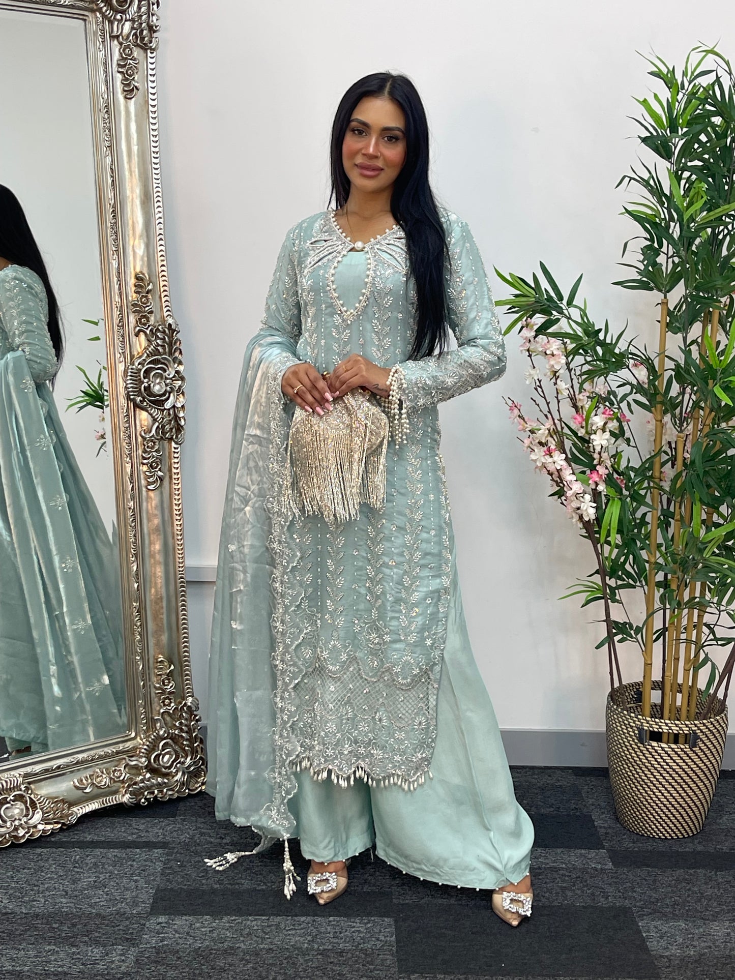 Choori - Cutdana Net - Pink - mint - K