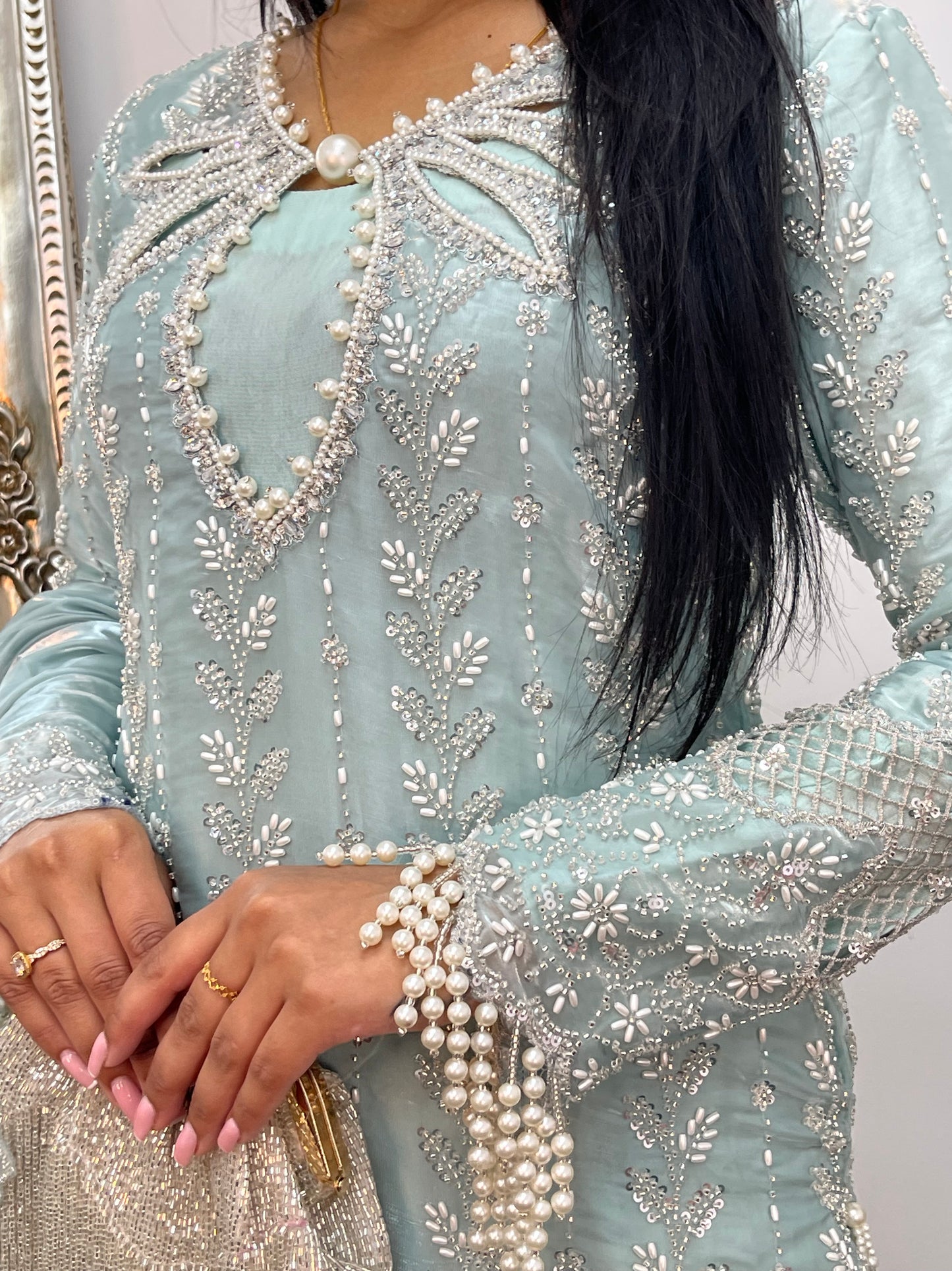 Choori - Cutdana Net - Pink - mint - K