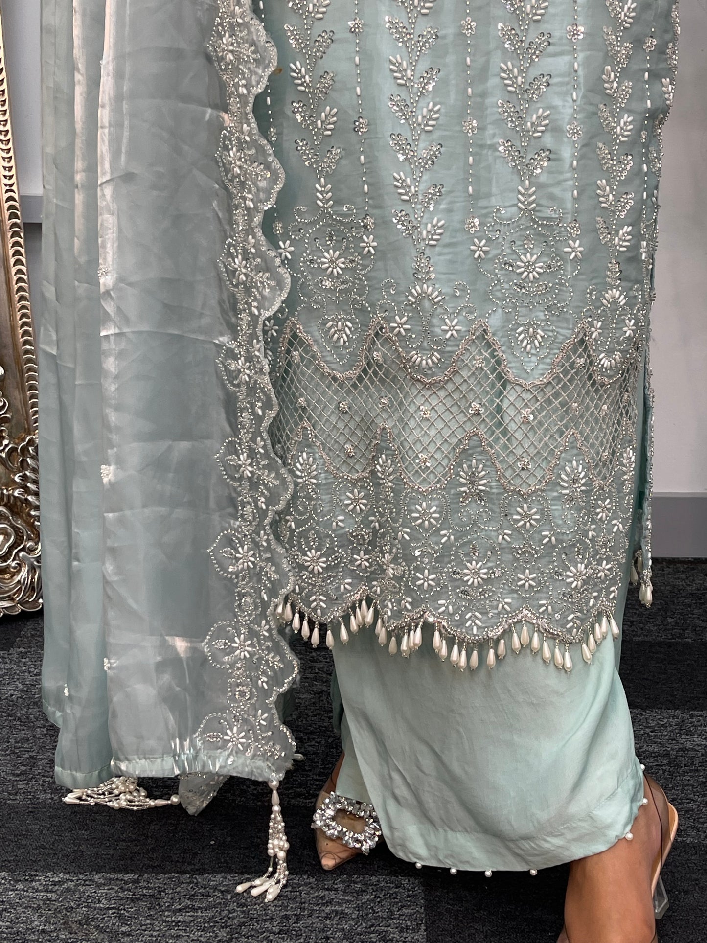 Choori - Cutdana Net - Pink - mint - K