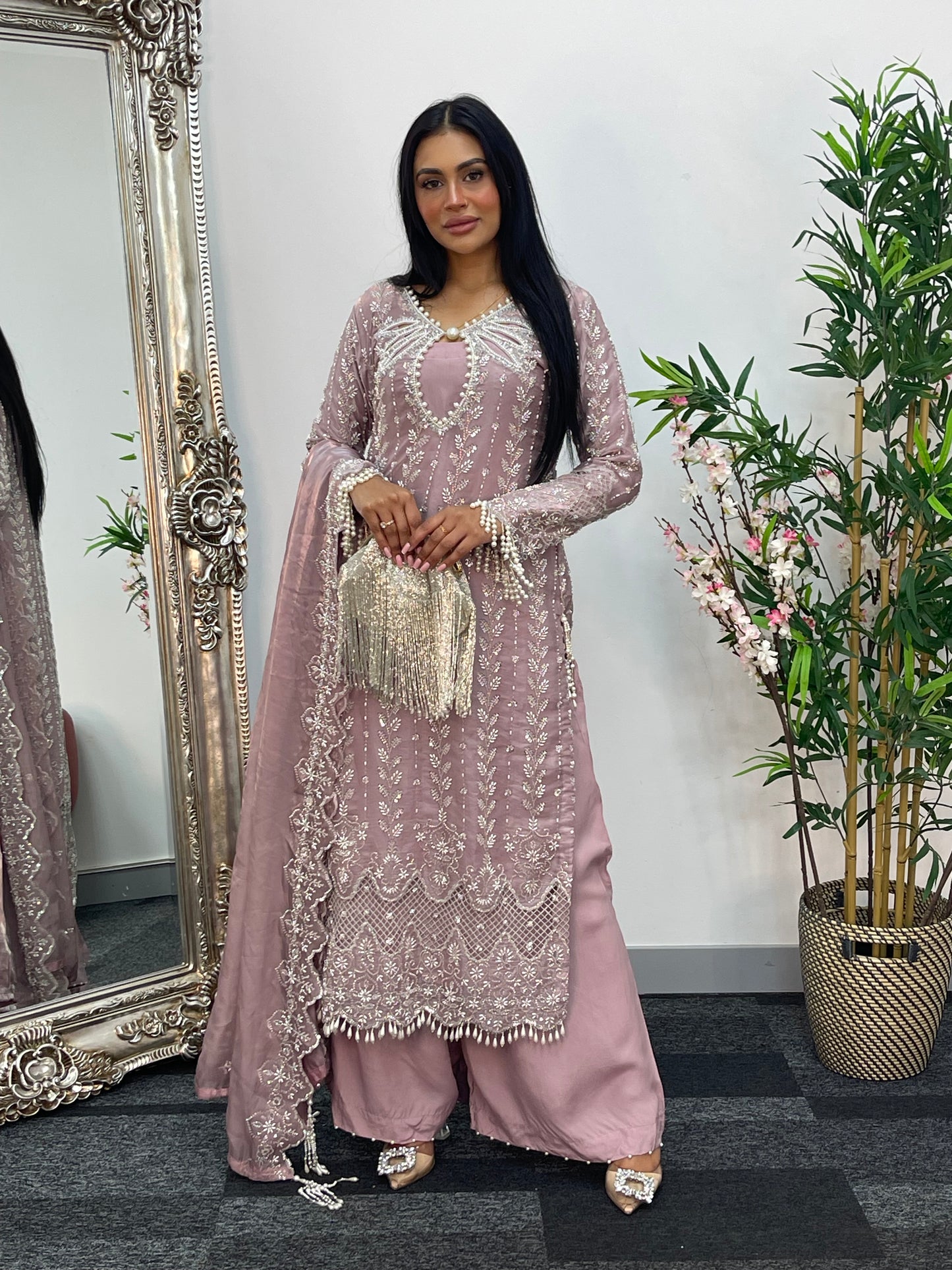 Choori - Cutdana Net - Pink - mint - K