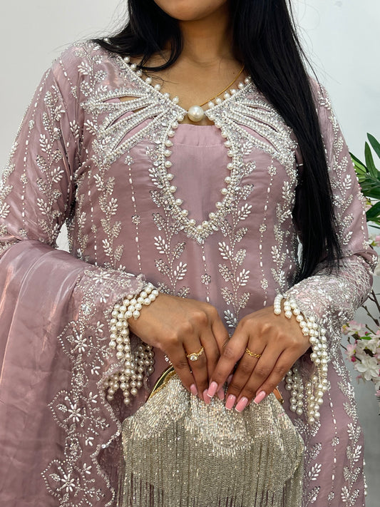 Choori - Cutdana Net - Pink - mint - K