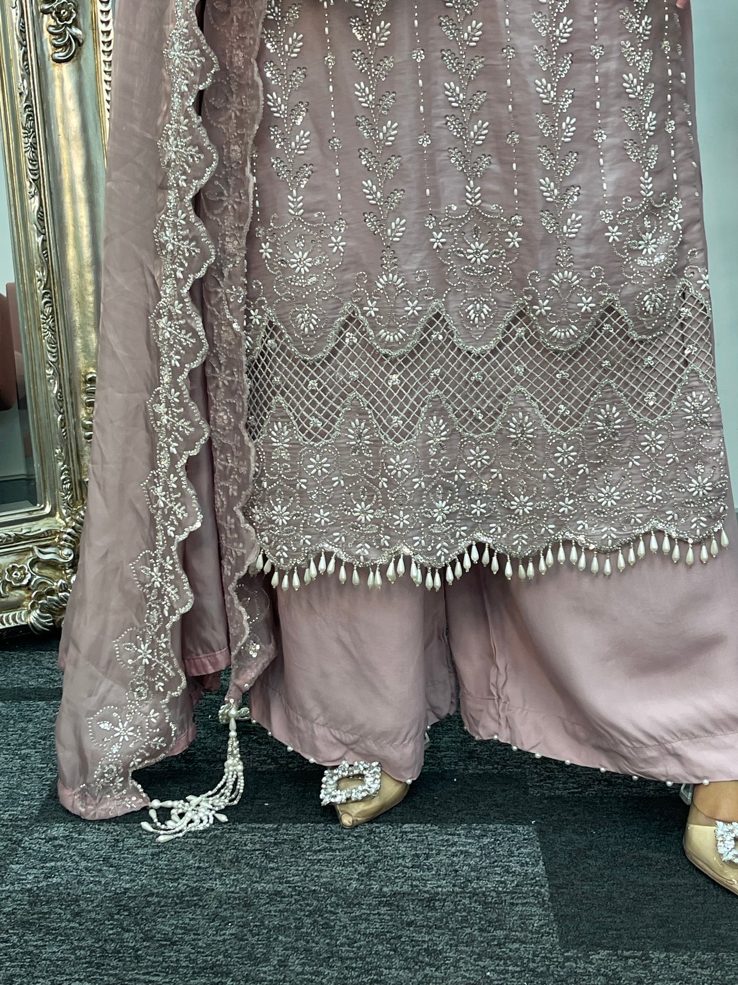 Choori - Cutdana Net - Pink - mint - K