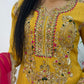 “Lashkara” - Party Wear - Yellow - Hot Pink