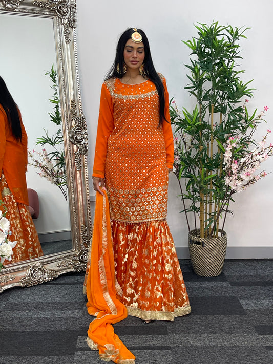 Geet - Garara Set - Orange