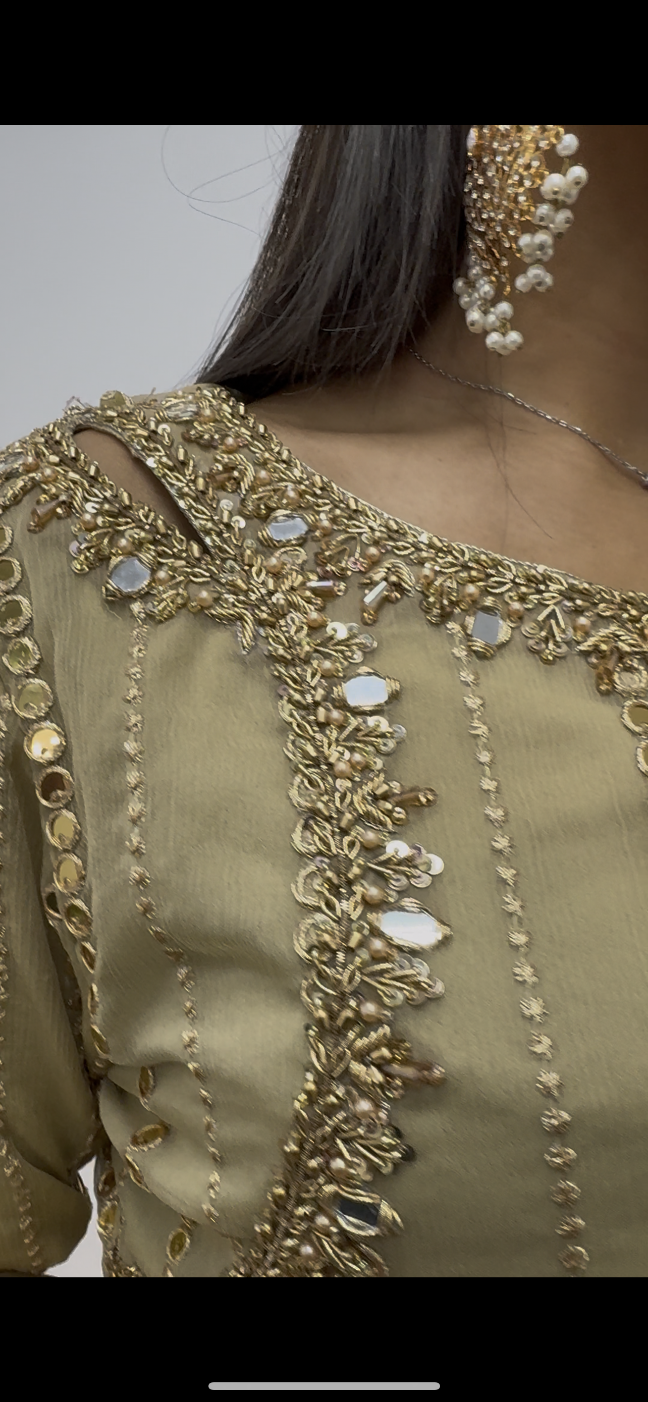 Farshi Garara Beige - Gold Farshee Garara - J