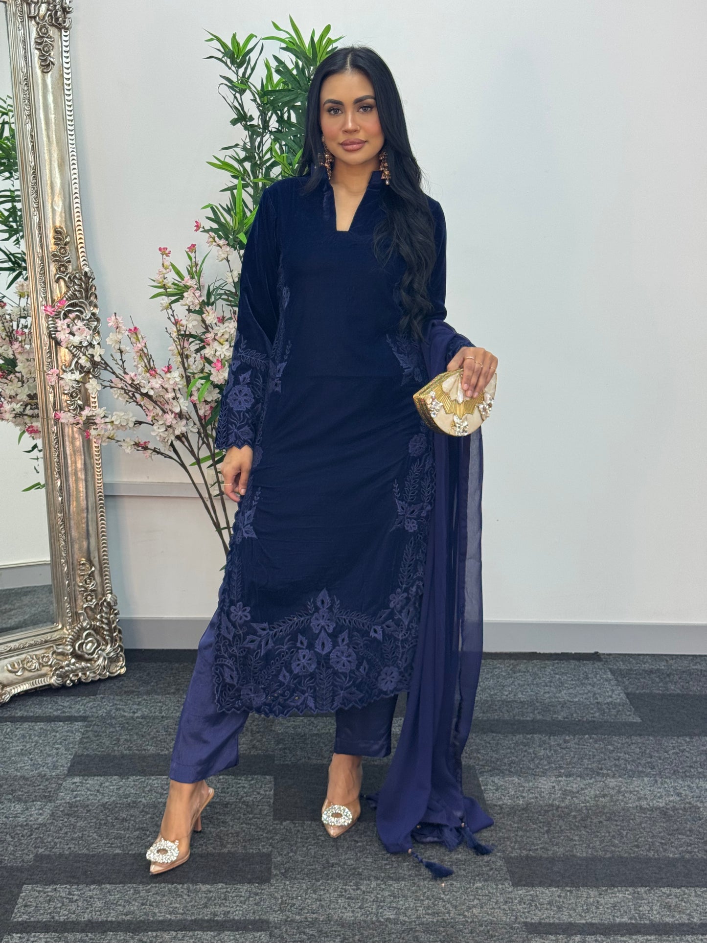 Pearl  Cutwork - Blue