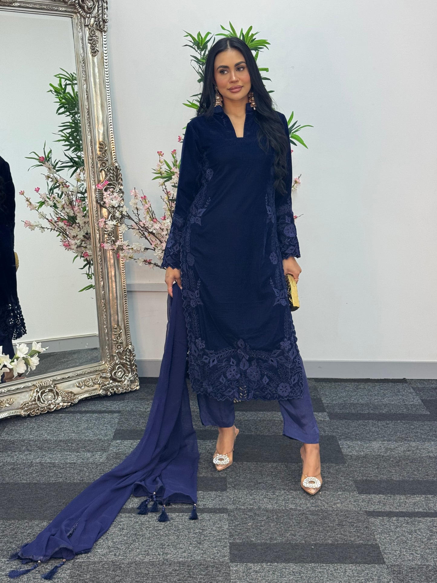 Pearl  Cutwork - Blue