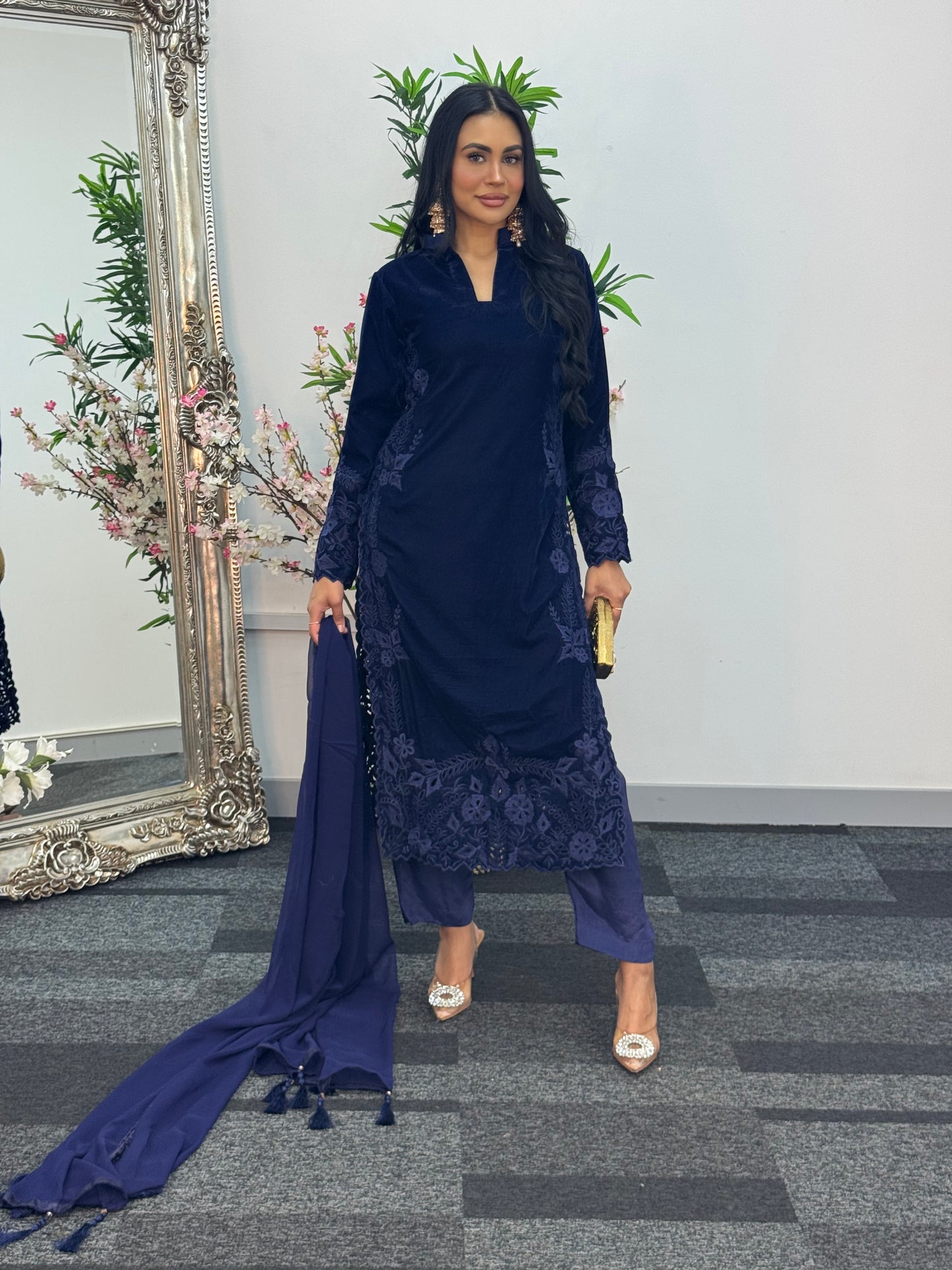 Pearl  Cutwork - Blue