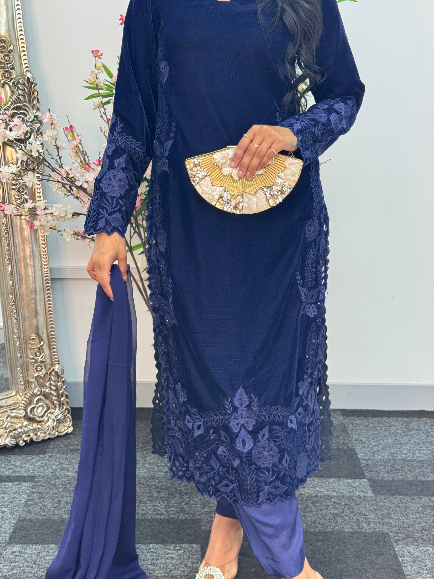 Pearl  Cutwork - Blue