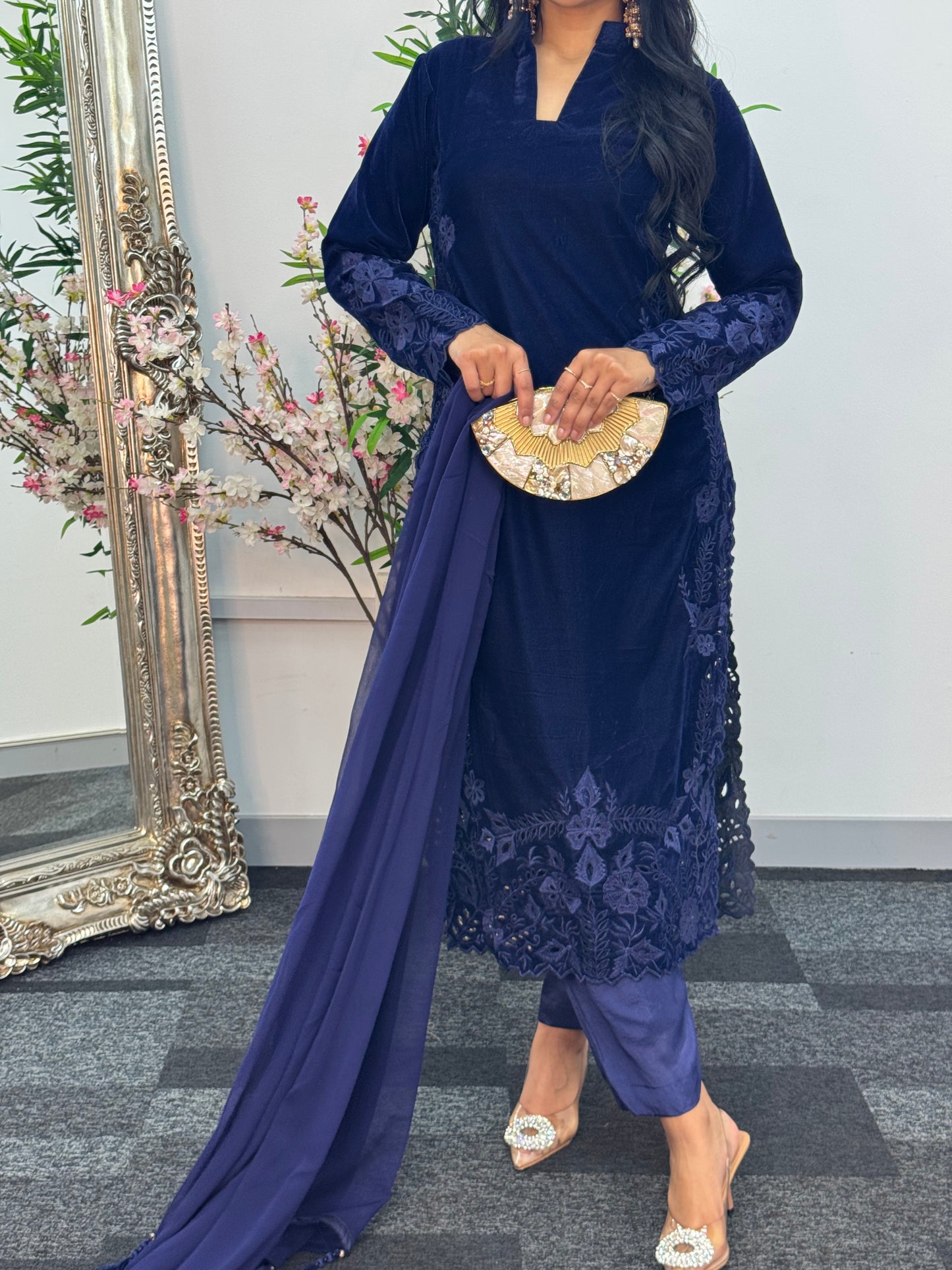 Pearl  Cutwork - Blue