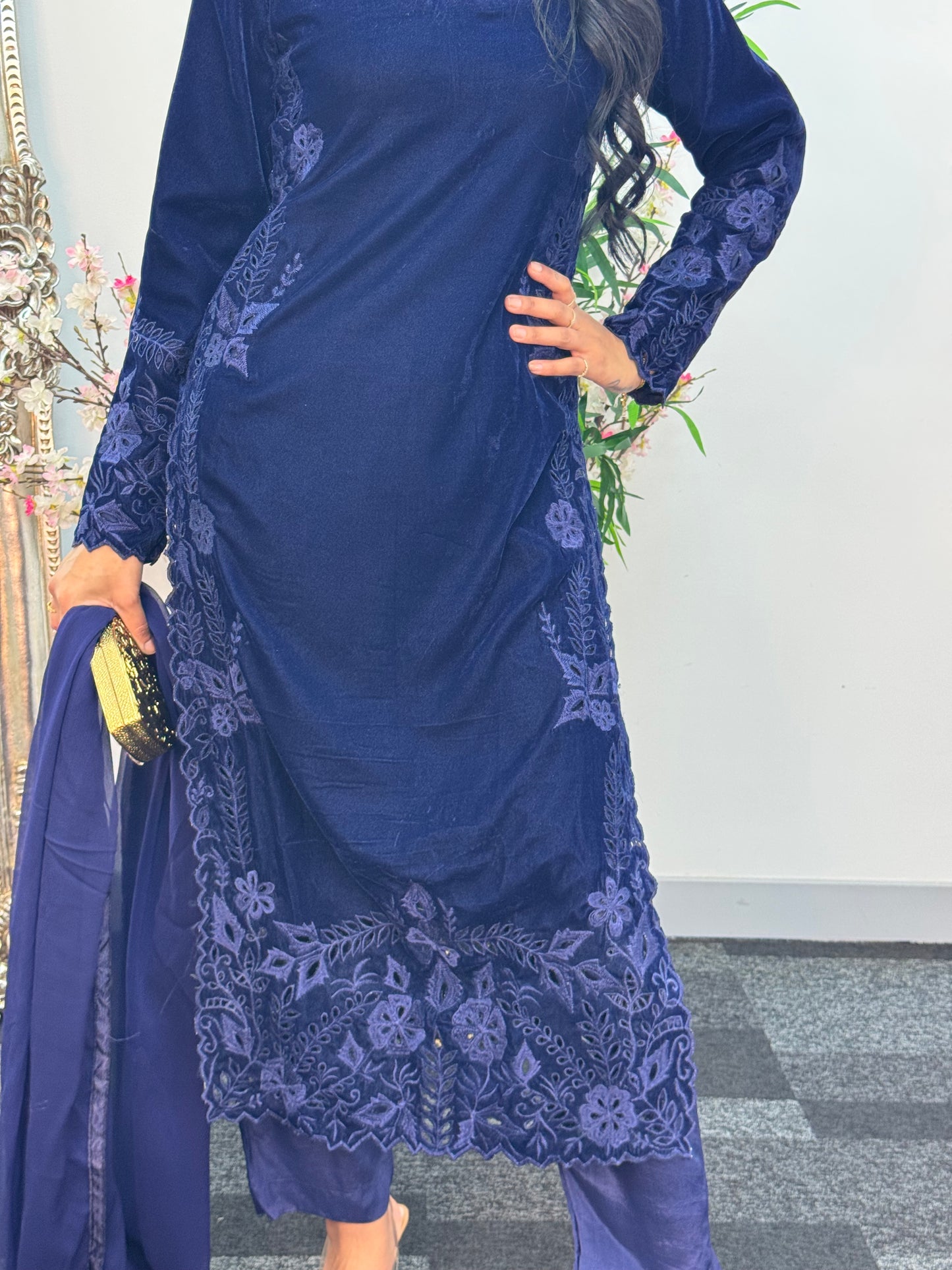 Pearl  Cutwork - Blue