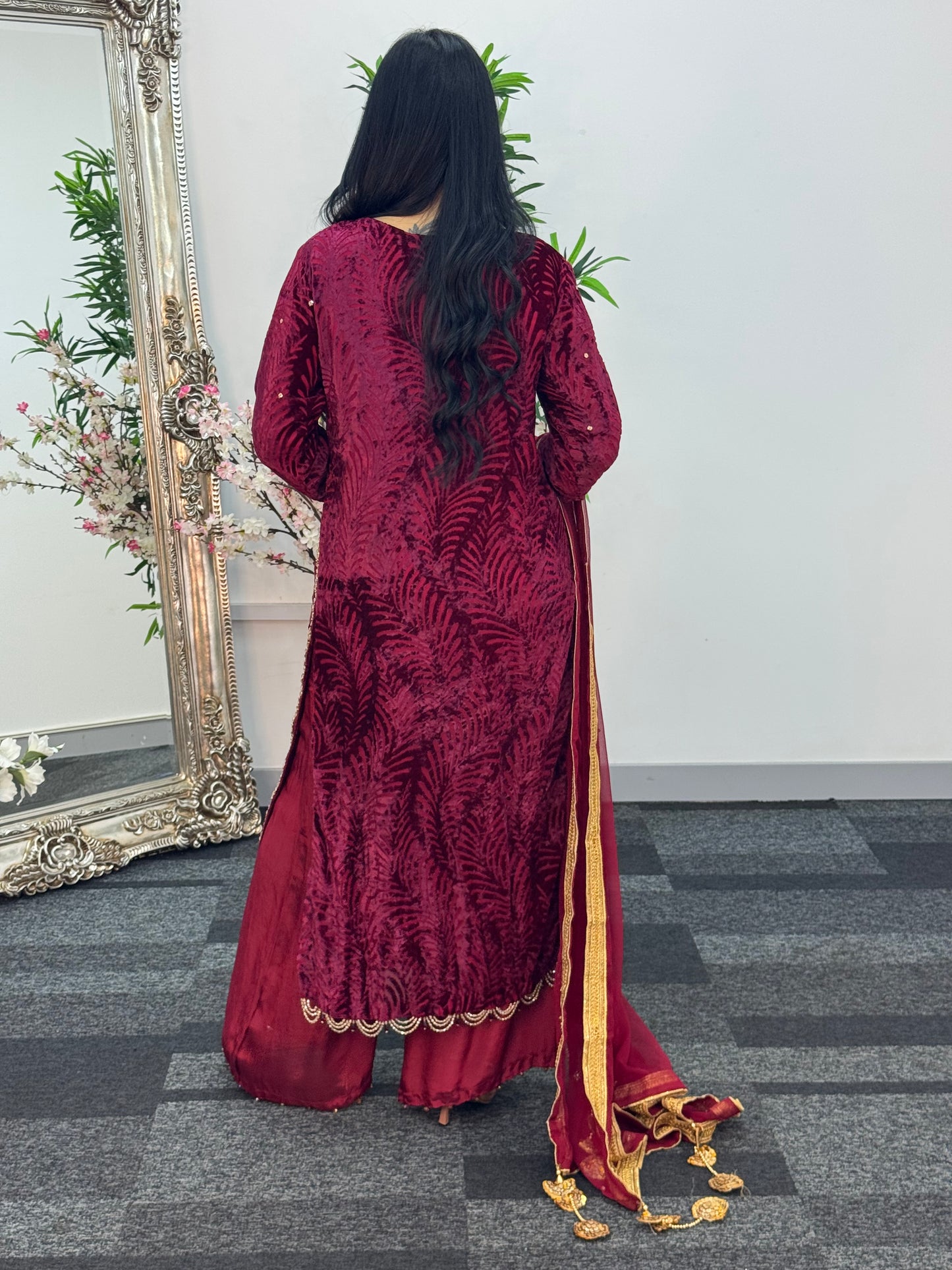 Suhana  - maroon Plachi - AA