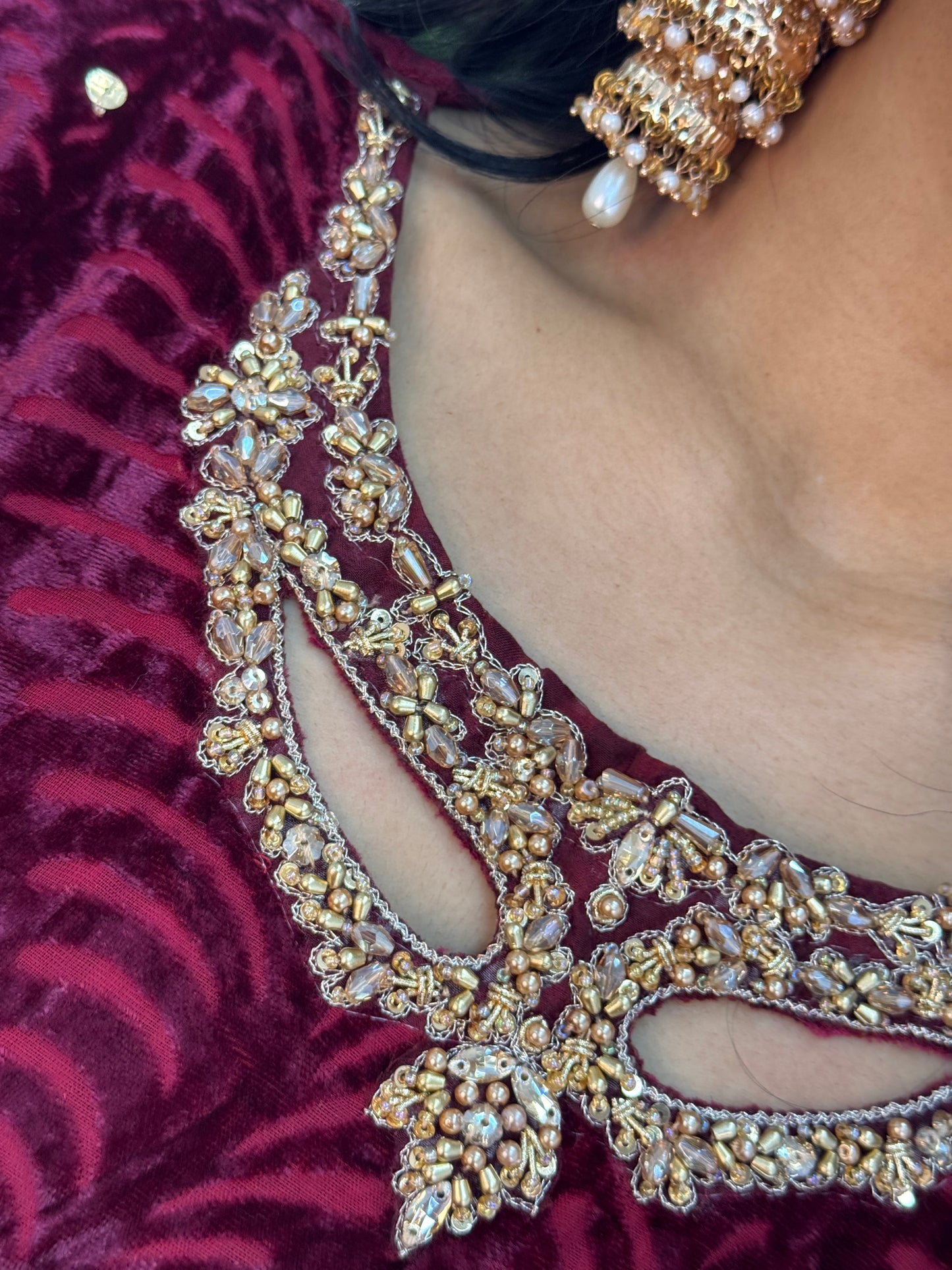 Suhana  - maroon Plachi - AA