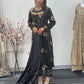 Dil bahar - Cutdana Velvet - Black