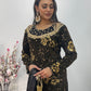 Dil bahar - Cutdana Velvet - Black