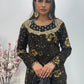 Dil bahar - Cutdana Velvet - Black