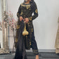 Dil bahar - Cutdana Velvet - Black