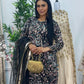 pakistani traditional dress | Cutdana Net - Black