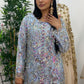 pakistani traditional dress | Cutdana Net - Sky Blue