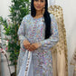 pakistani traditional dress | Cutdana Net - Sky Blue