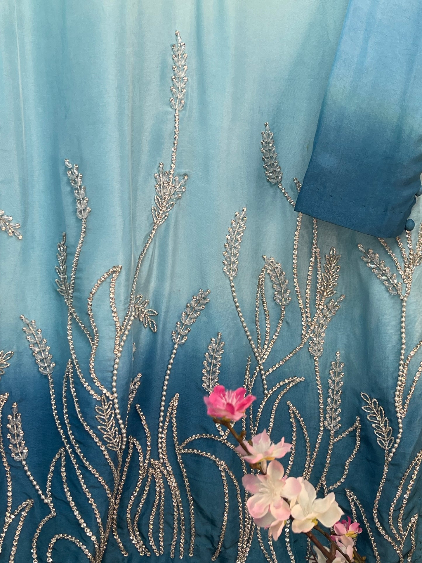 (Preorder 5 weeks ) Rabia - Farshi Shalwar - Blue