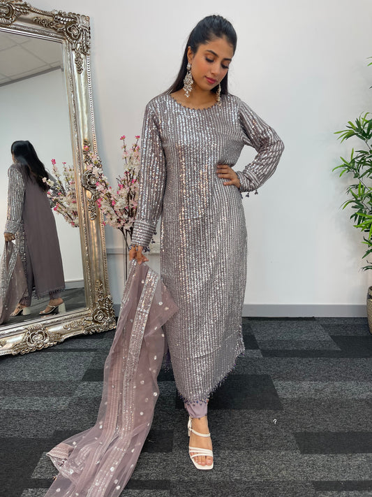 Ballay Ballay - Gray Sequin- Q