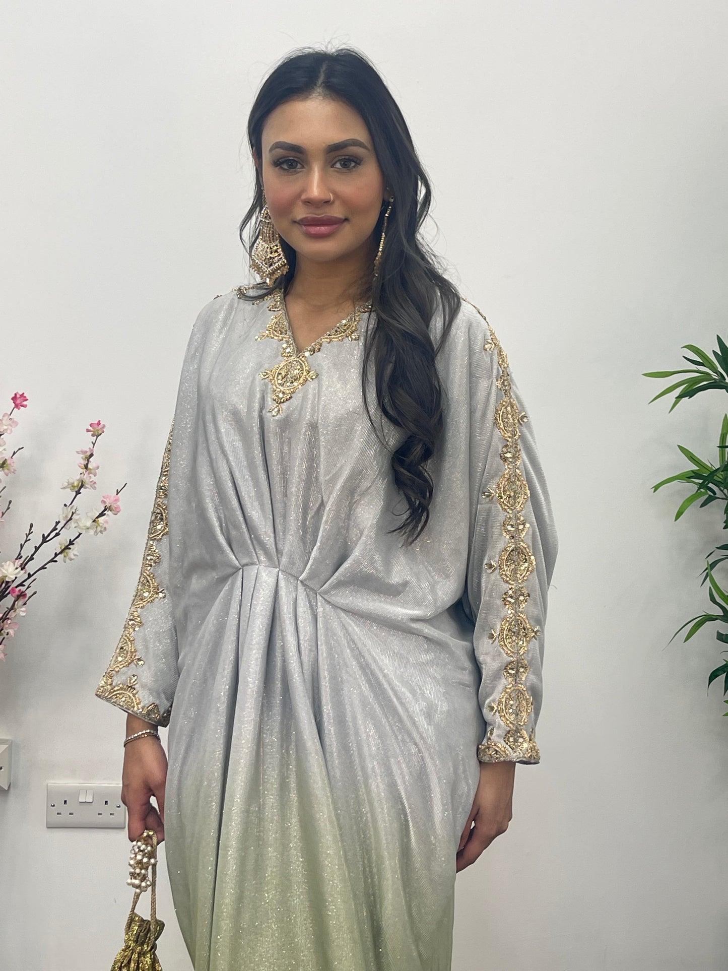 Moon Kaftaan - Ombre Party Wear Kaftan - green -