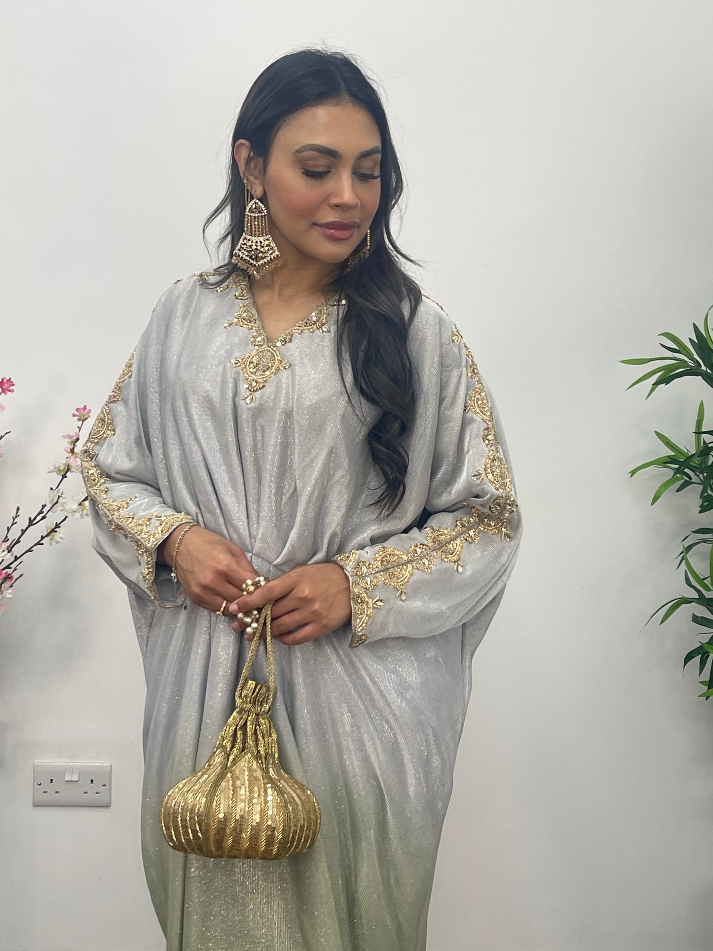 Moon Kaftaan - Ombre Party Wear Kaftan - green -