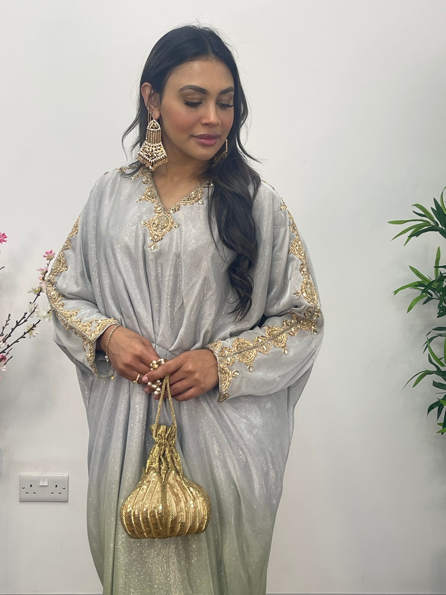 Moon Kaftaan - Ombre Party Wear Kaftan - green -