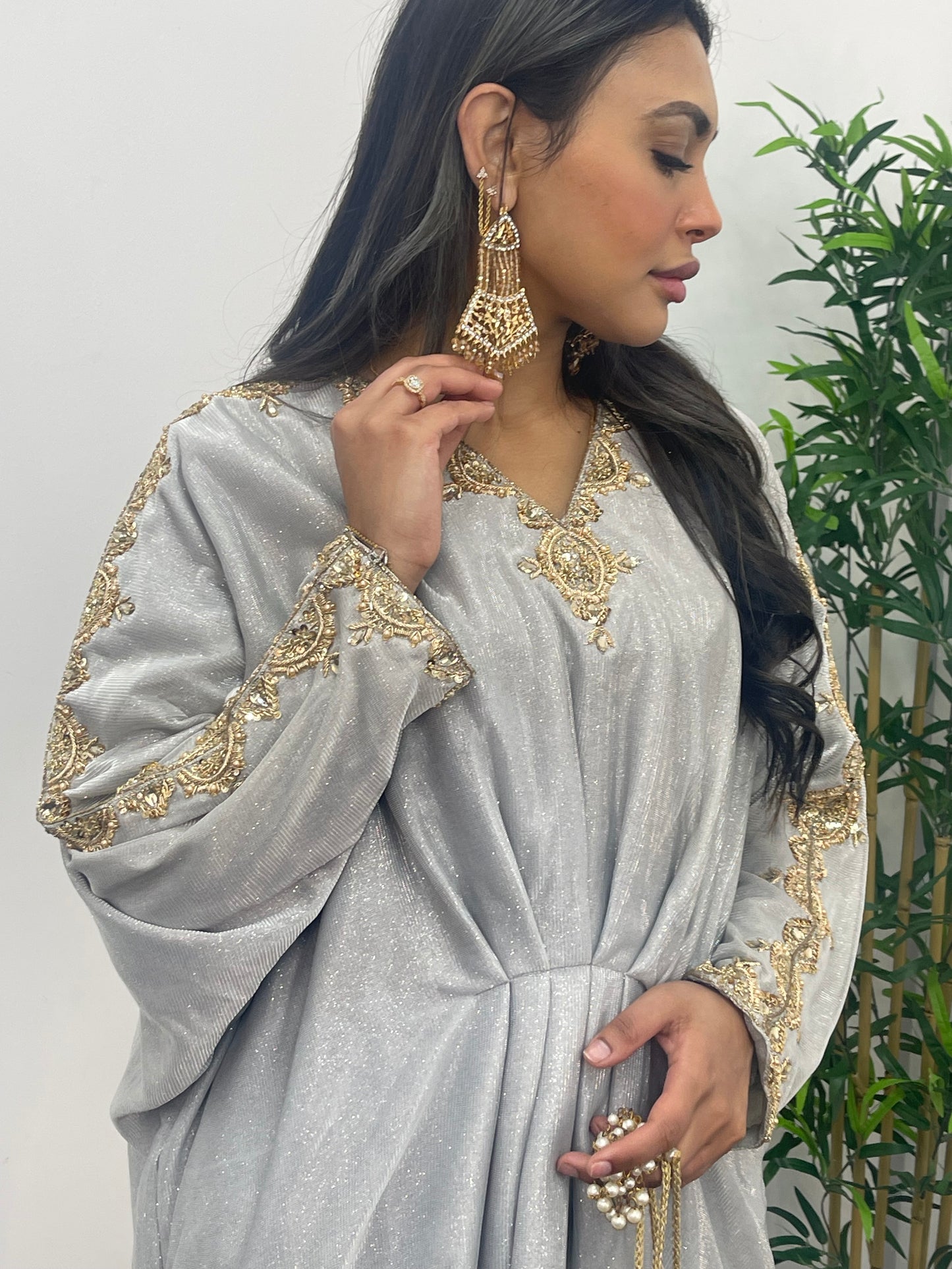 Moon Kaftaan - Ombre Party Wear Kaftan - green -