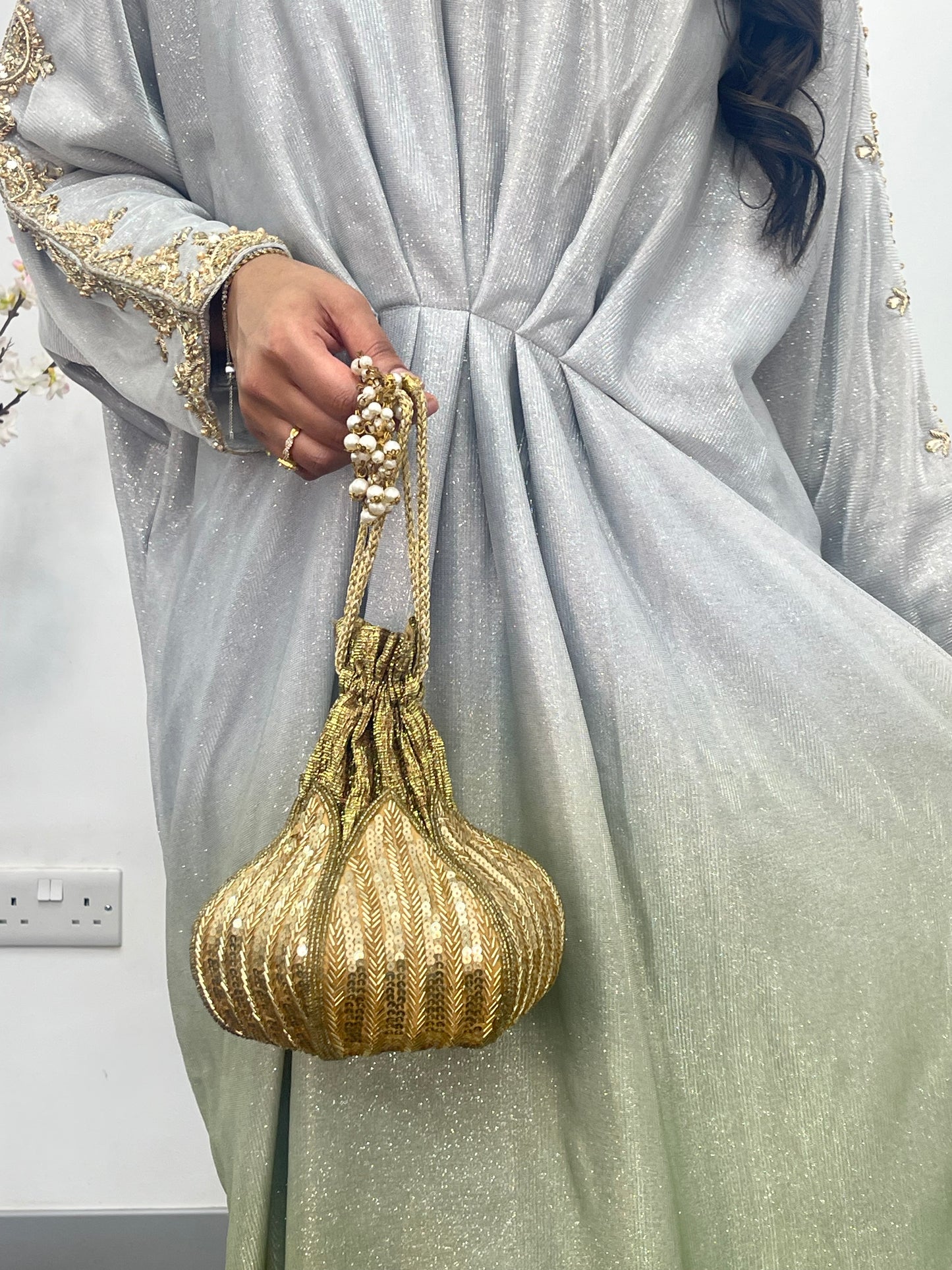 Moon Kaftaan - Ombre Party Wear Kaftan - green -