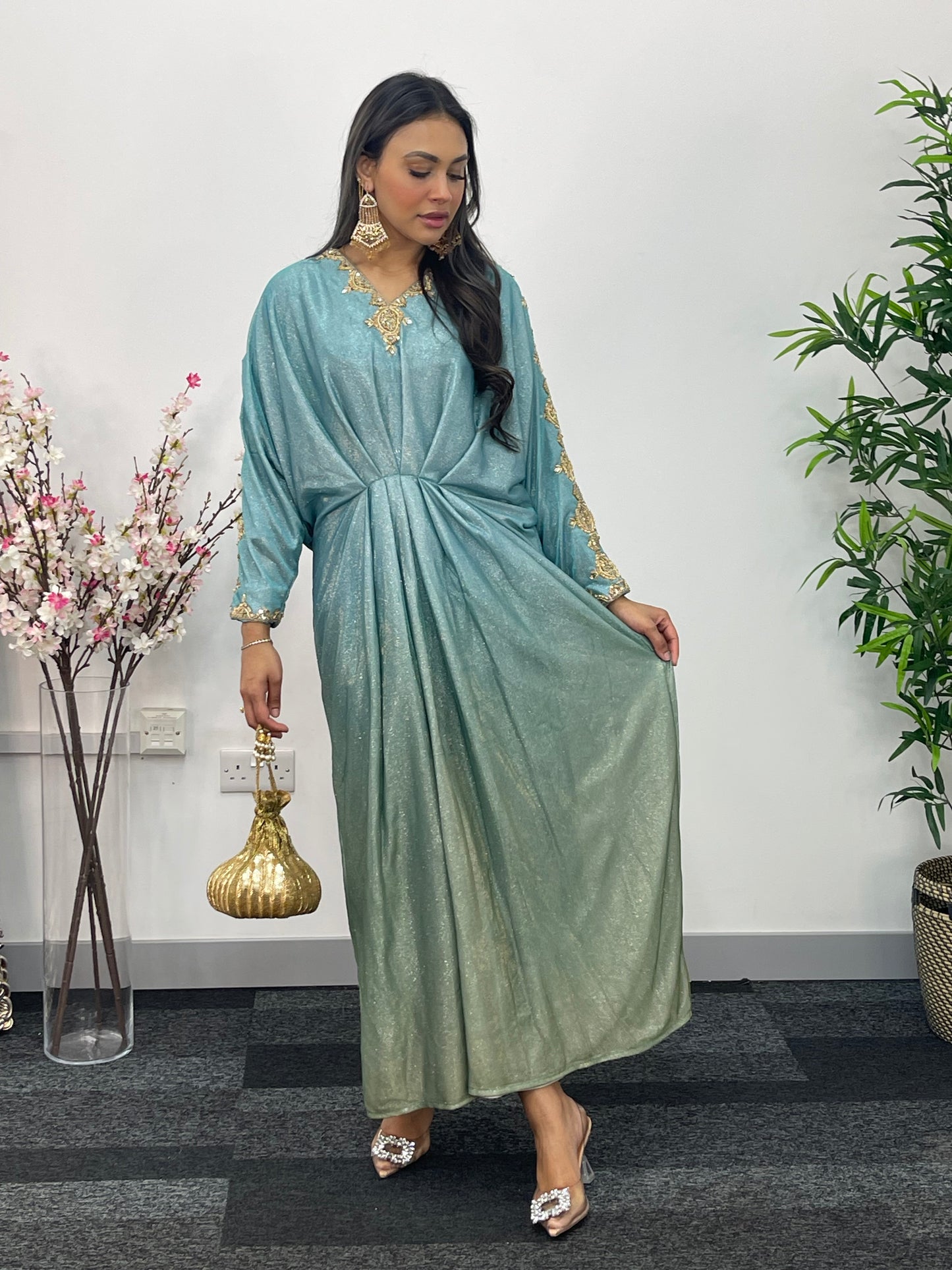 Moon Kaftaan - Ombre Party Wear Kaftan - blue -