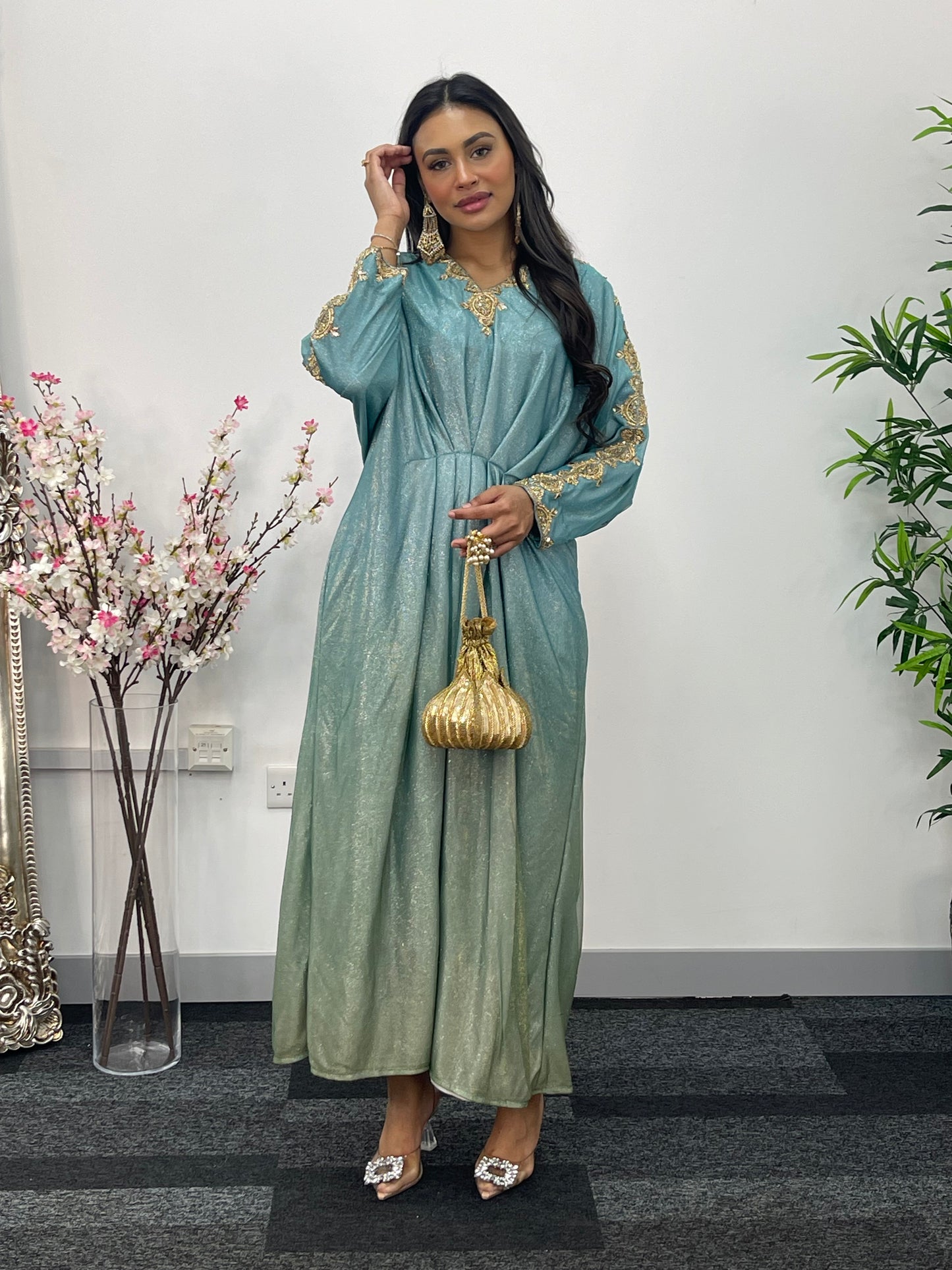 Moon Kaftaan - Ombre Party Wear Kaftan - blue -