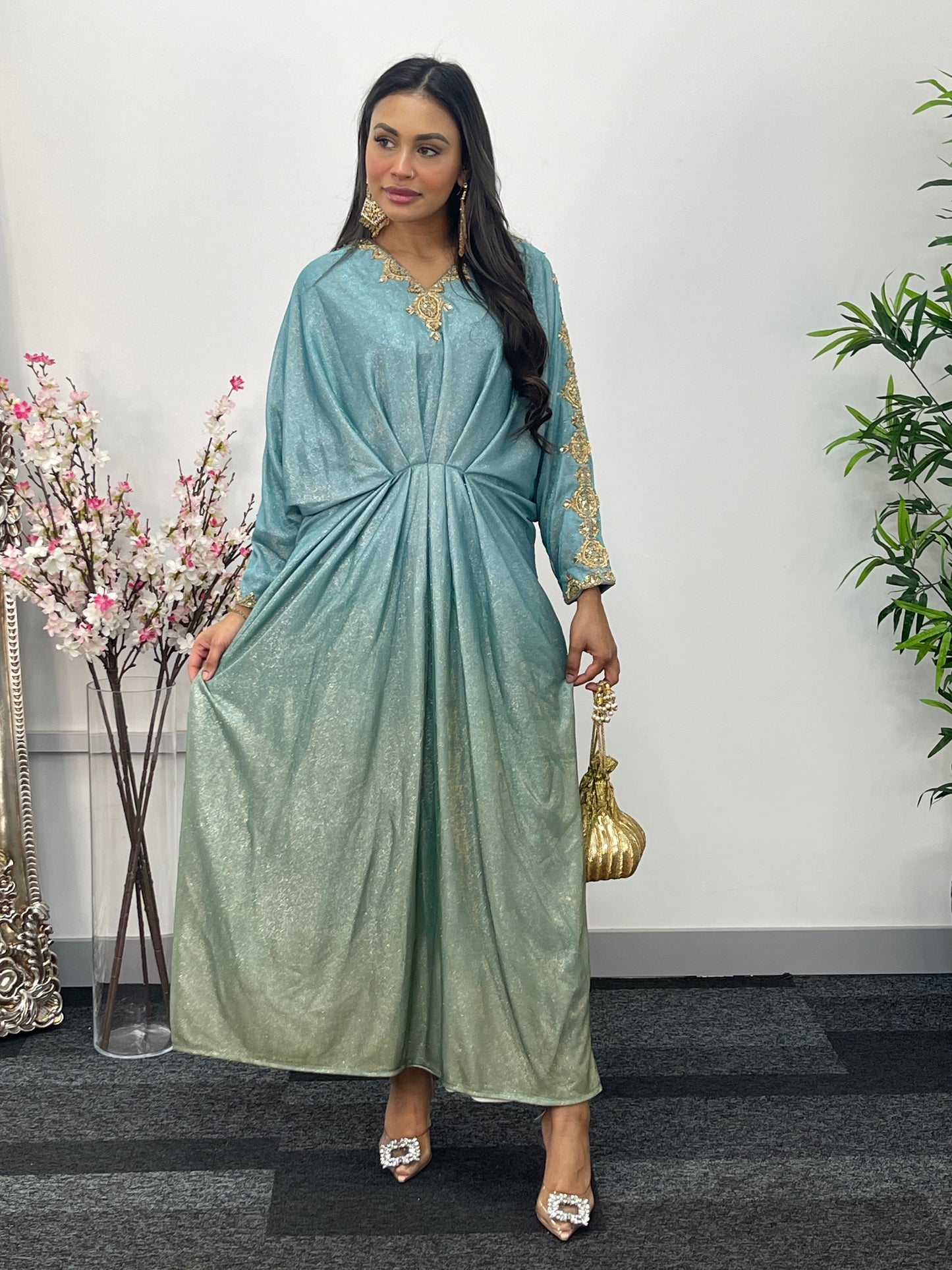 Moon Kaftaan - Ombre Party Wear Kaftan - blue -