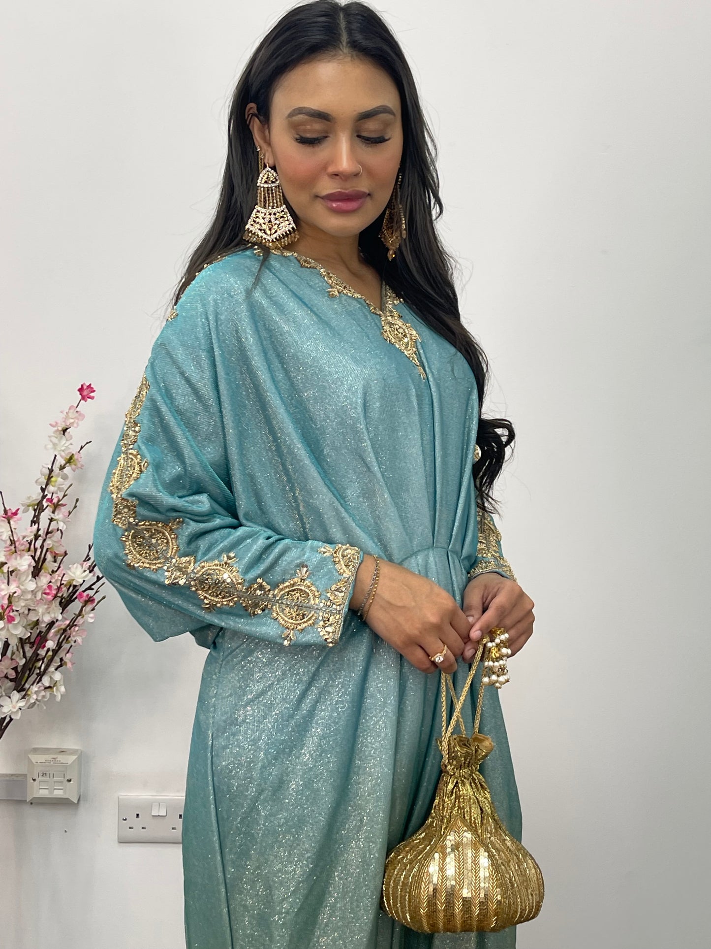 Moon Kaftaan - Ombre Party Wear Kaftan - blue -