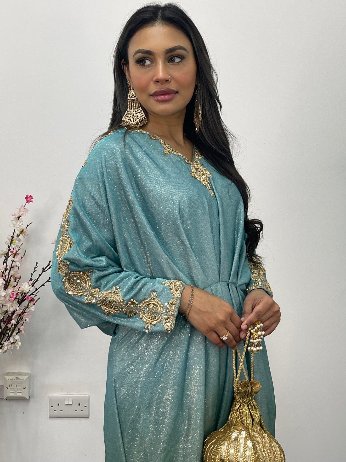 Moon Kaftaan - Ombre Party Wear Kaftan - blue -