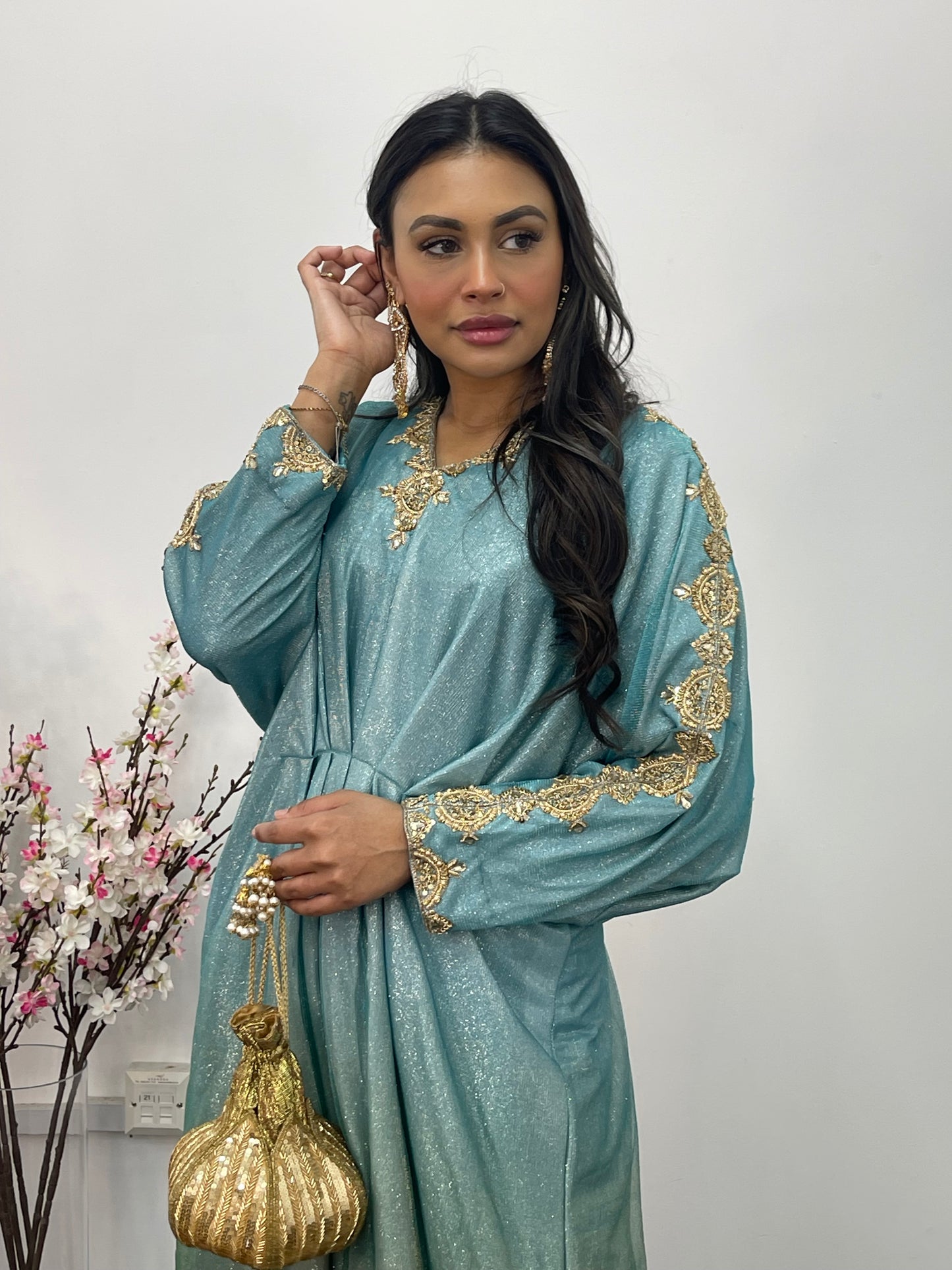 Moon Kaftaan - Ombre Party Wear Kaftan - blue -