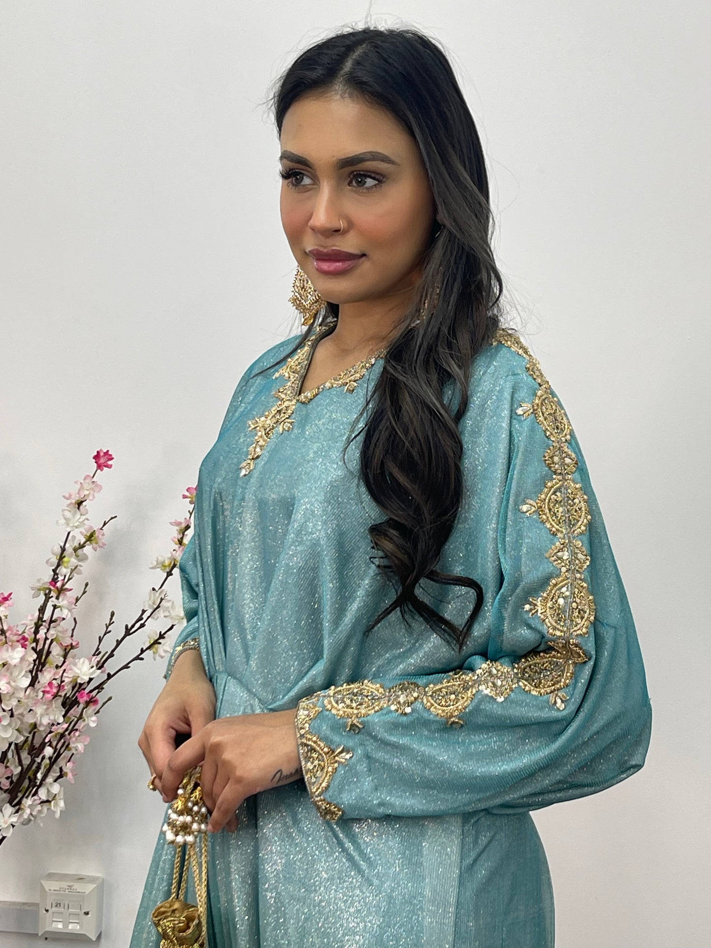 Moon Kaftaan - Ombre Party Wear Kaftan - blue -