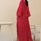 Kaftaan - Red Chiffon Sequin Kaftan