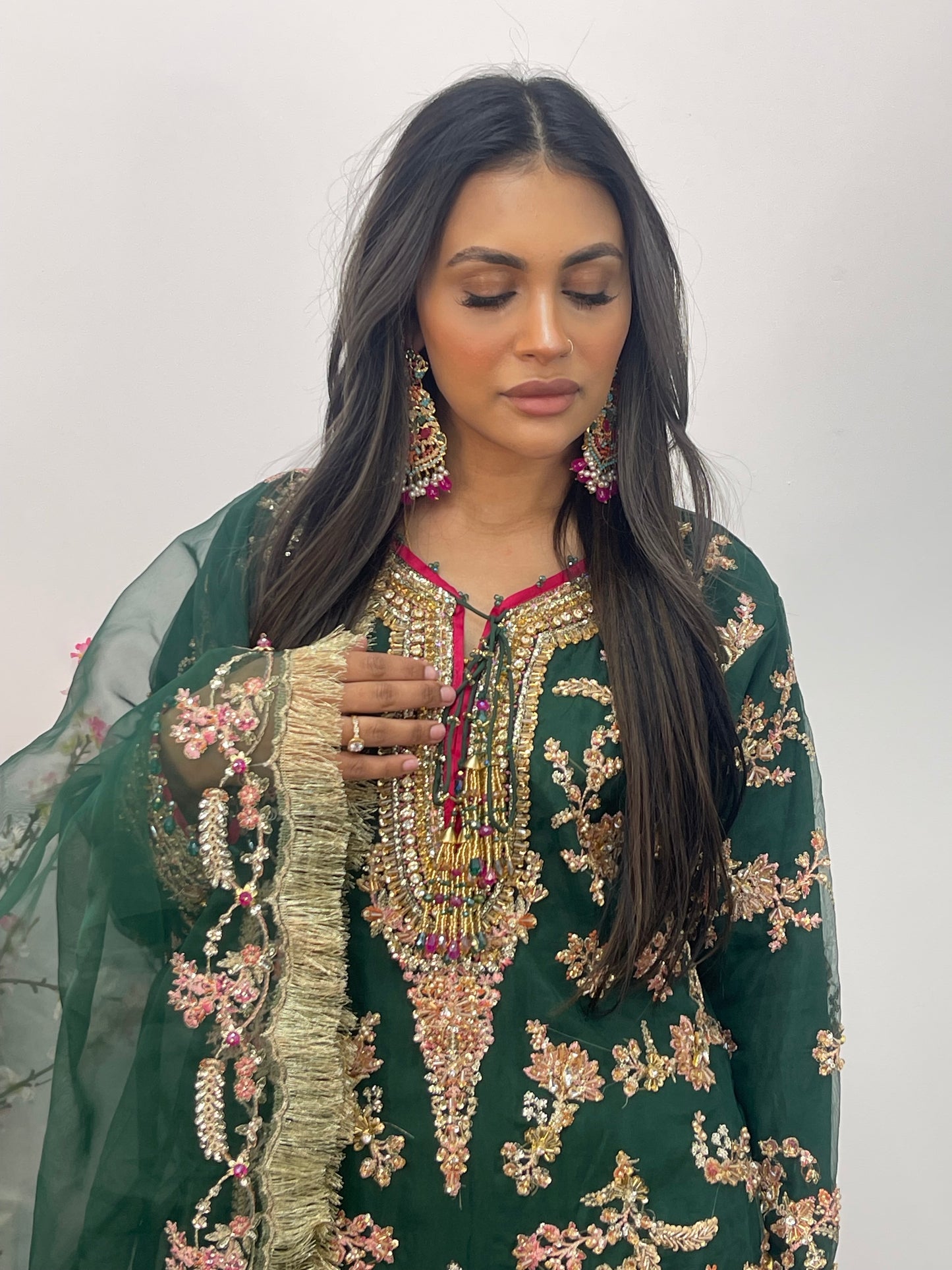 pakistani traditional dress | Rehar Nagar- Green - I