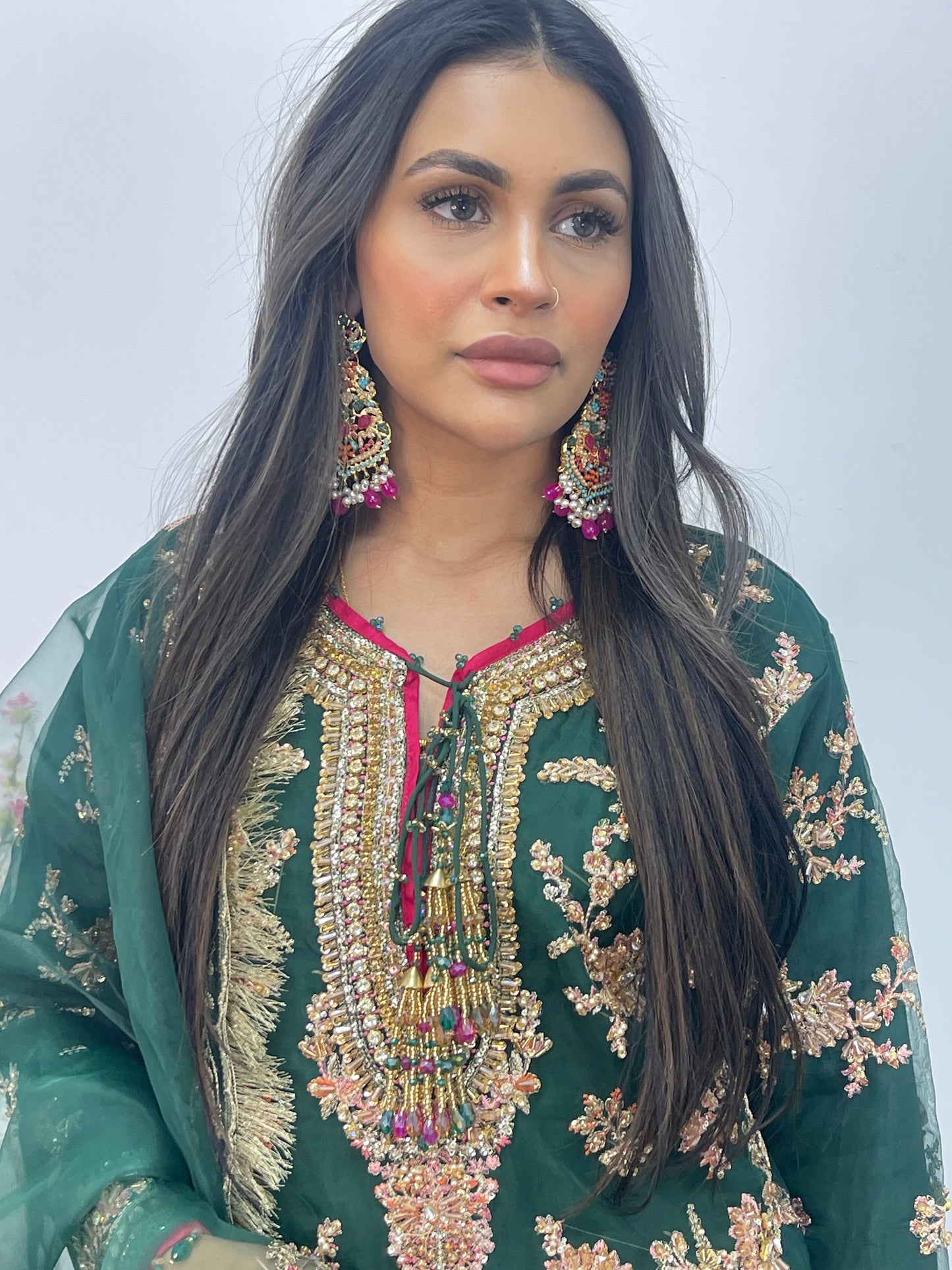 pakistani traditional dress | Rehar Nagar- Green - I
