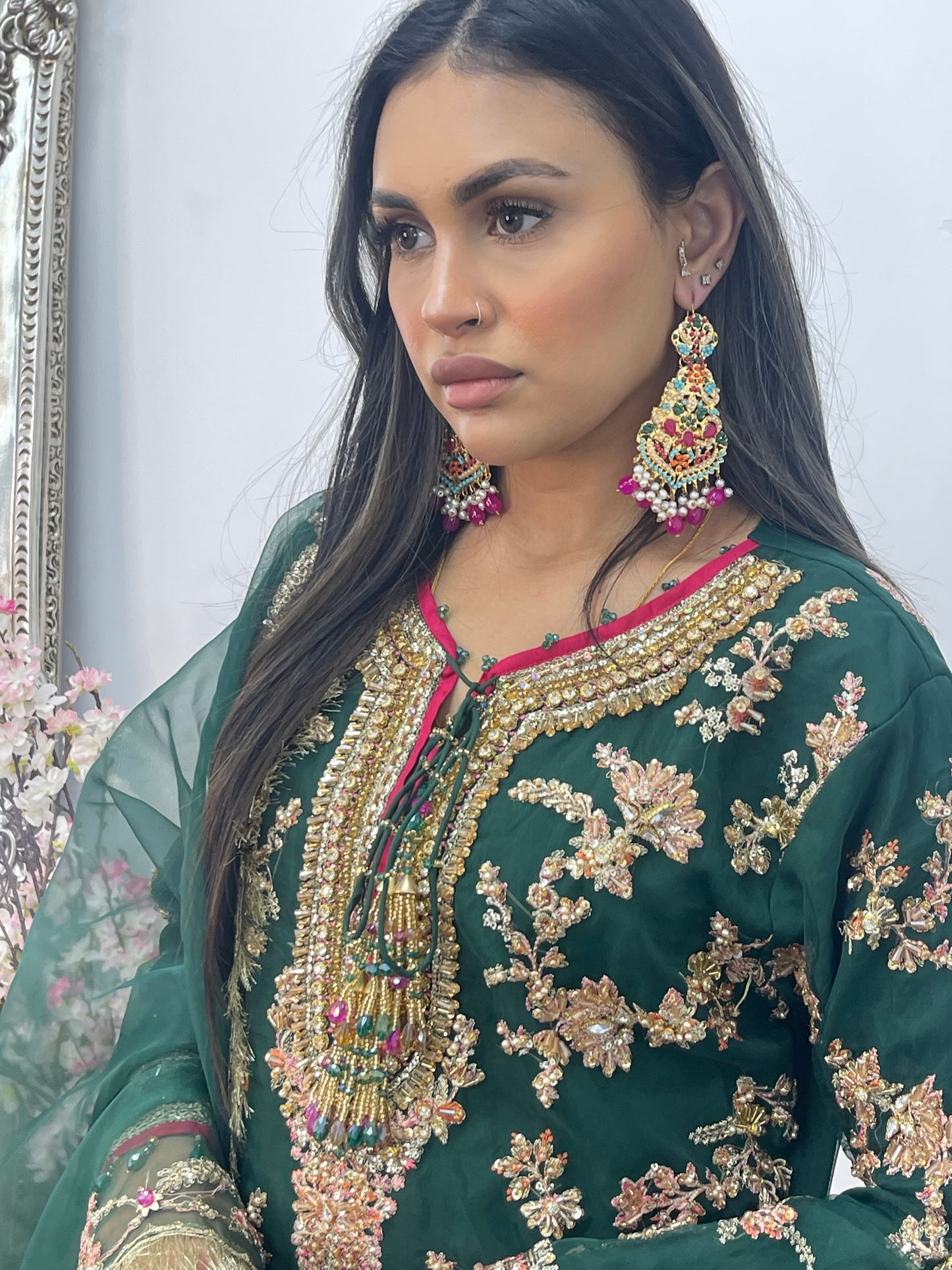 pakistani traditional dress | Rehar Nagar- Green - I