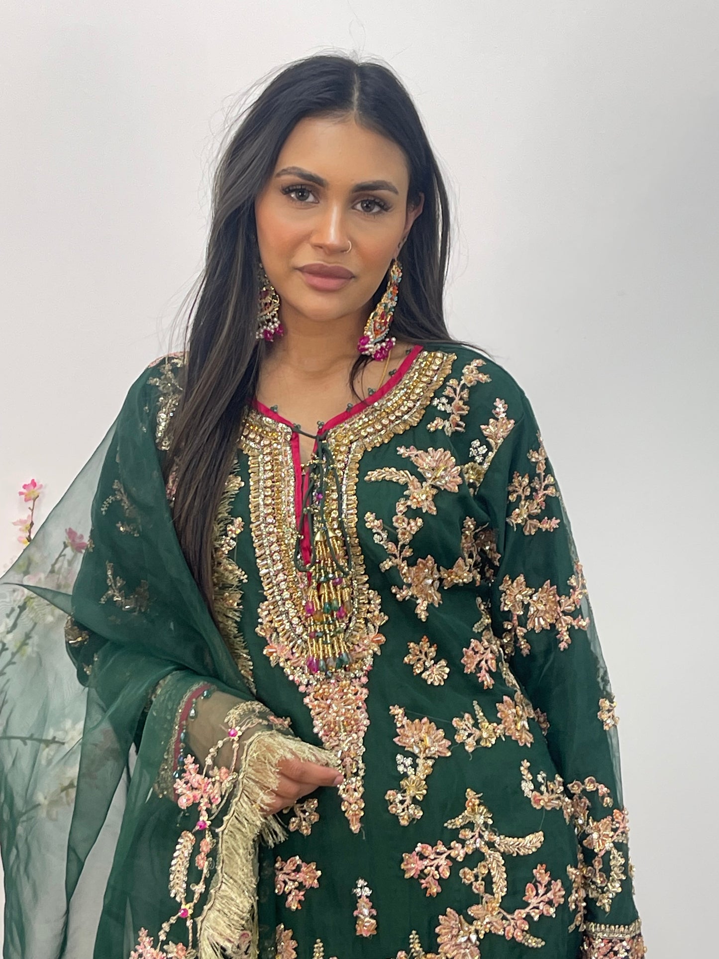 pakistani traditional dress | Rehar Nagar- Green - I