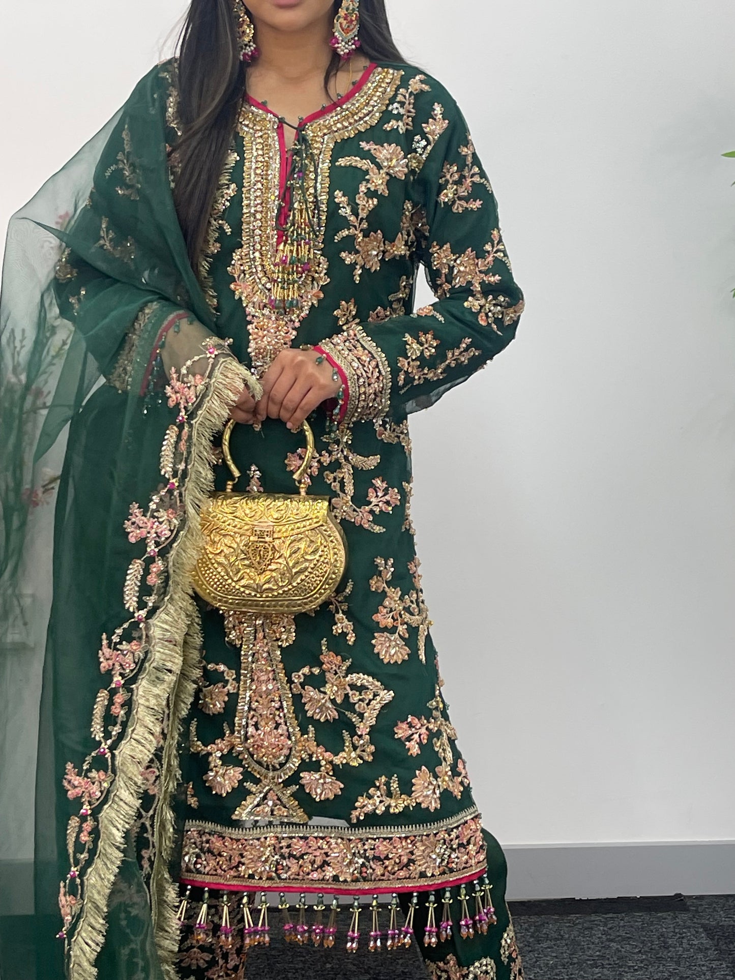 pakistani traditional dress | Rehar Nagar- Green - I