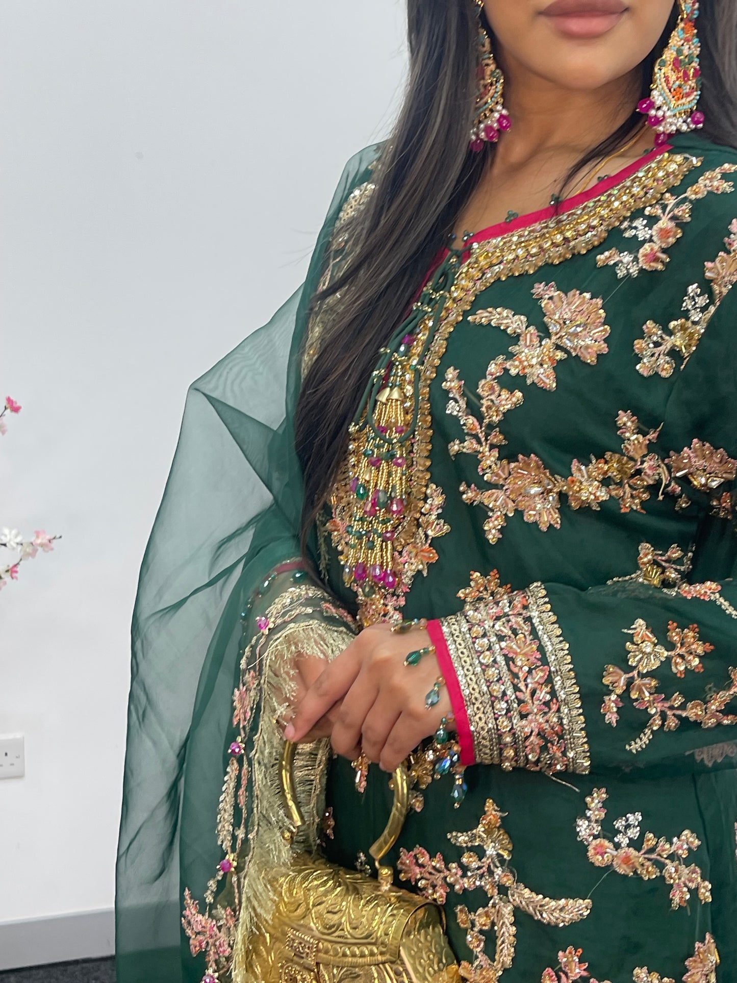 pakistani traditional dress | Rehar Nagar- Green - I