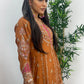 Faiza - Maria B Inspired Embroidered - Burnt Orange - K