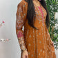 Faiza - Maria B Inspired Embroidered - Burnt Orange - K