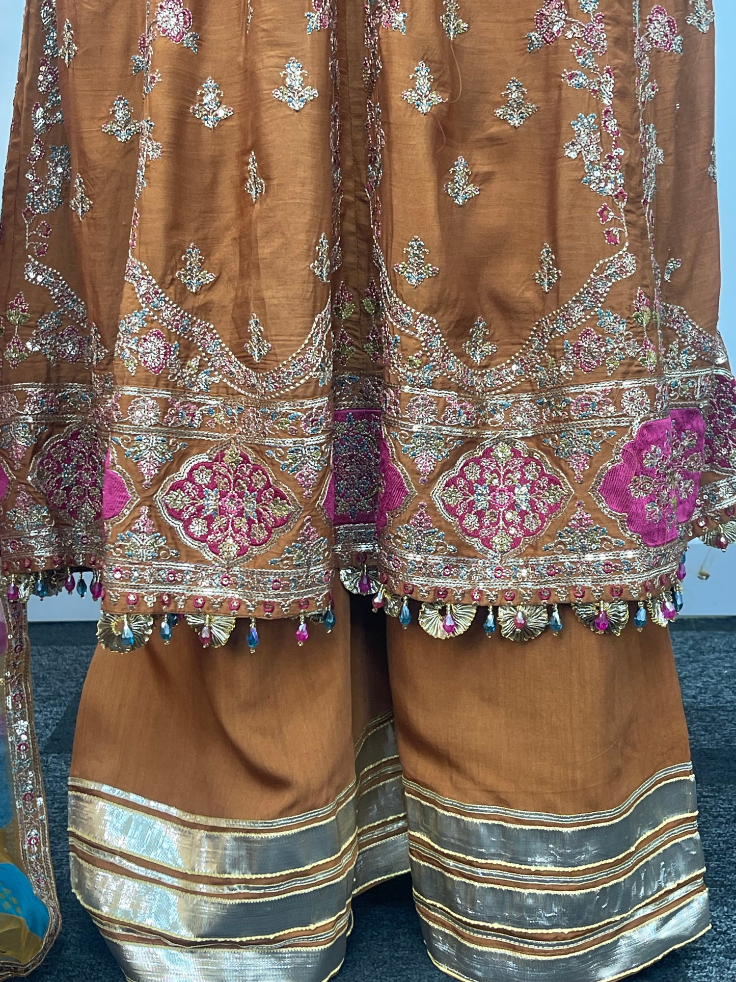 Faiza - Maria B Inspired Embroidered - Burnt Orange - K