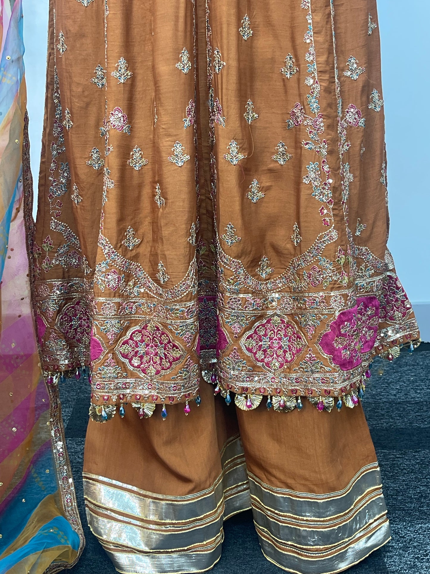 Faiza - Maria B Inspired Embroidered - Burnt Orange - K